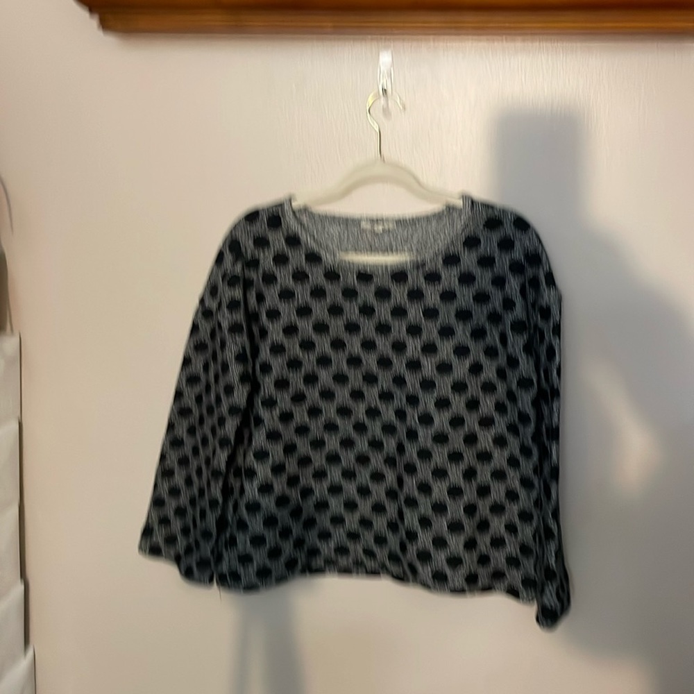 Madewell black and gray structured sweatshirt